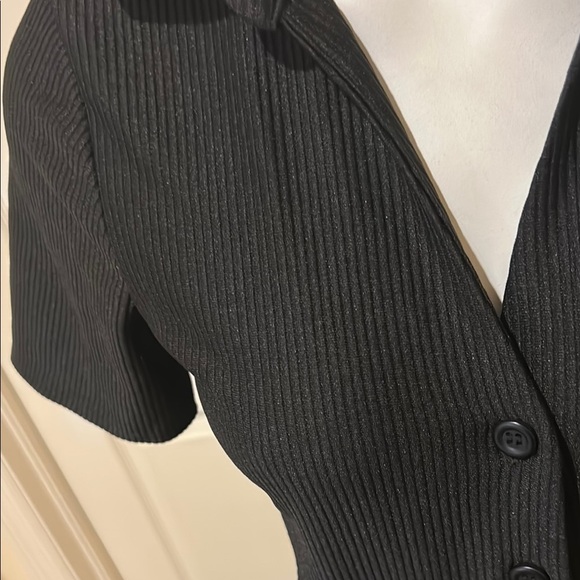 ASOS Black Jumpsuit with Wide-Leg Pants and V-Neck. Button front. Open back. 8 - Picture 3 of 12